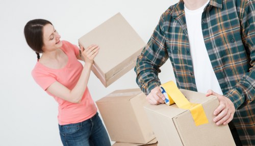 Careful packing of fragile items for a Pinner home move
