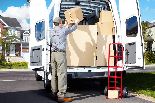 Sorted recyclable materials prepared for local transfer station collection